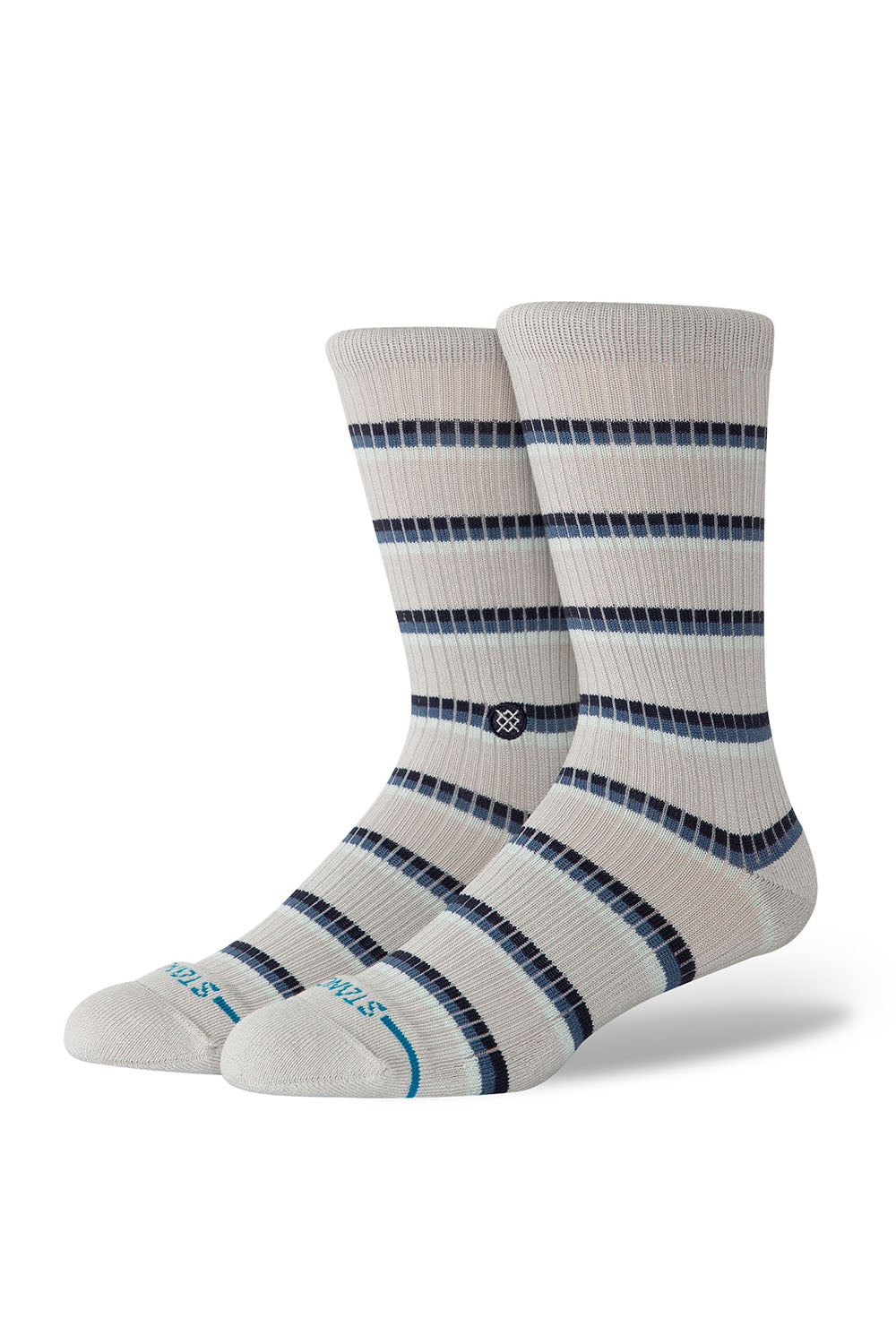 Stance - Multistripe Ribbed Crew - Grey