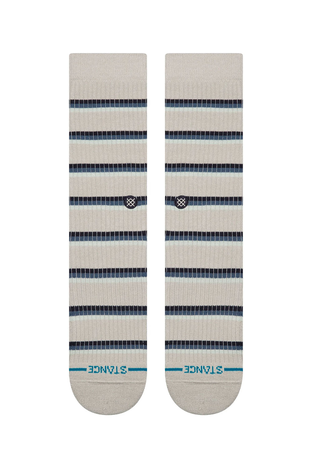 Stance - Multistripe Ribbed Crew - Grey - Front