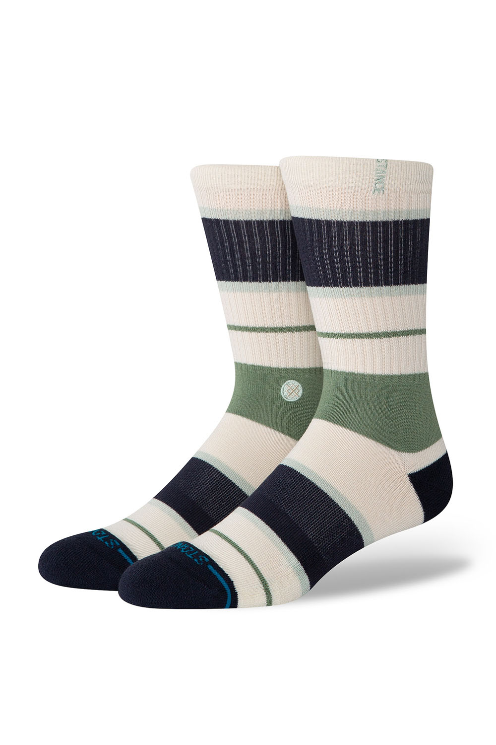 stance striped delight crew canvas