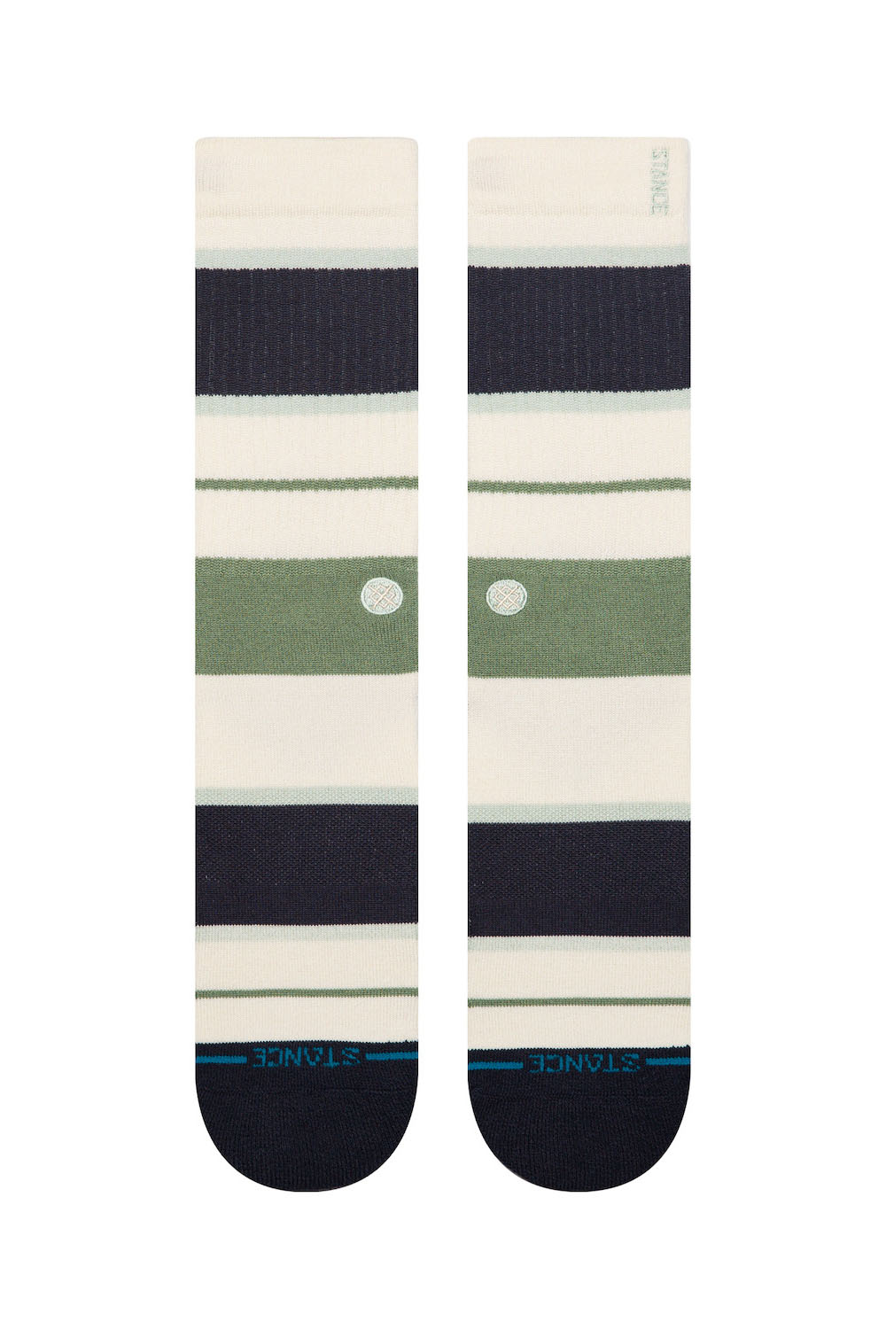 stance striped delight crew canvas front