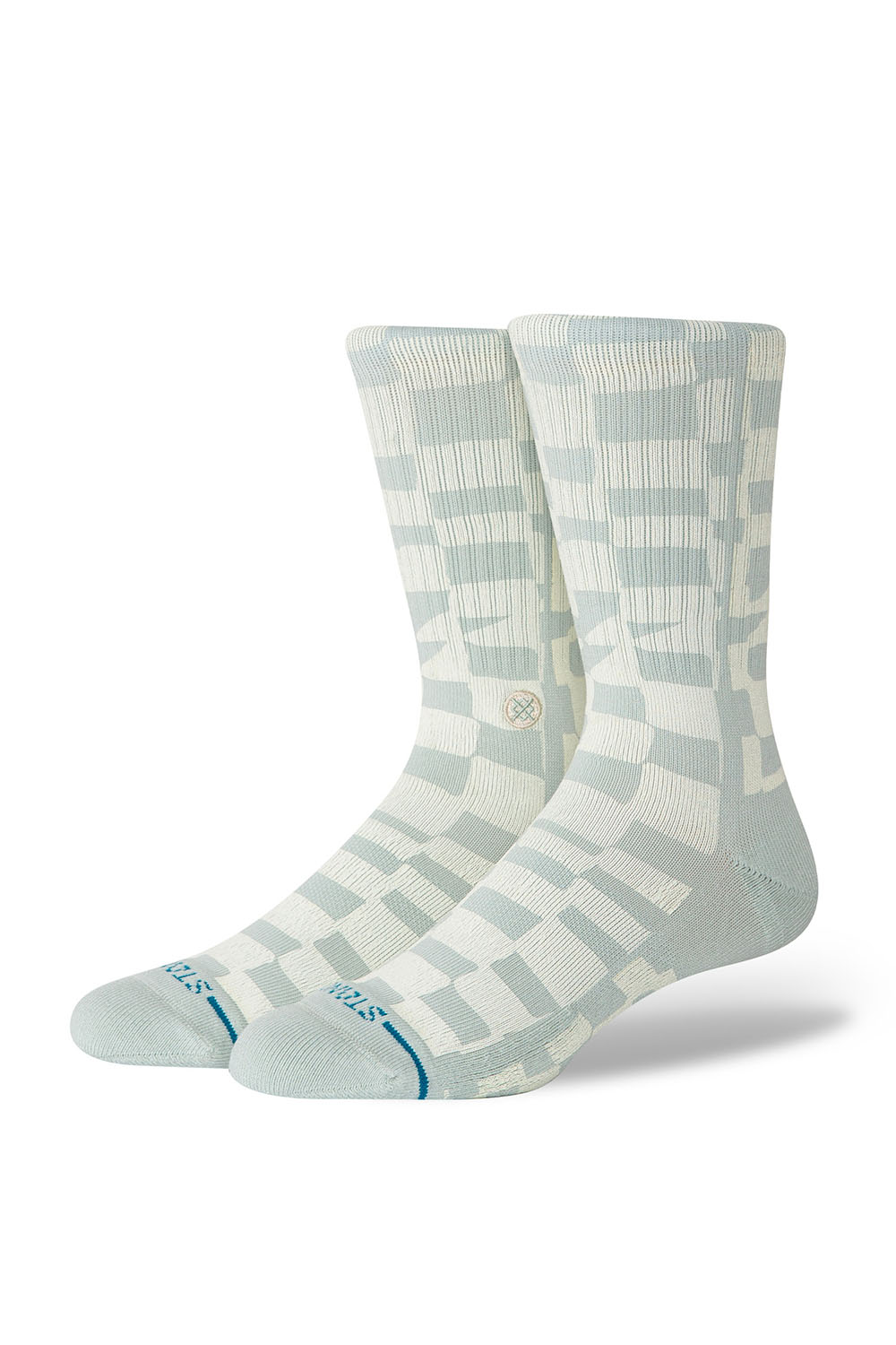 stance wave check pale blue