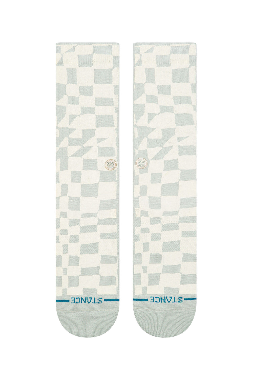 stance wave check pale blue front
