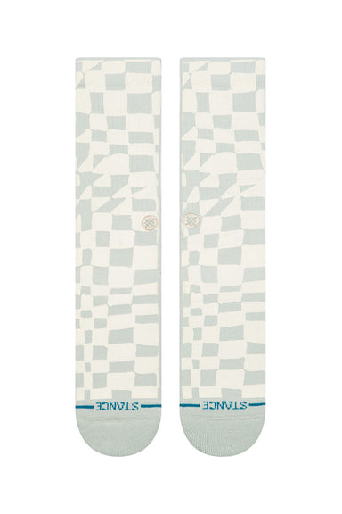 stance wave check pale blue front