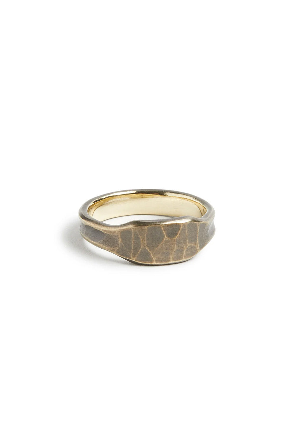 studebaker metals id ring work brass patina front