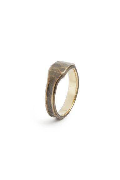 studebaker metals id ring work brass patina side