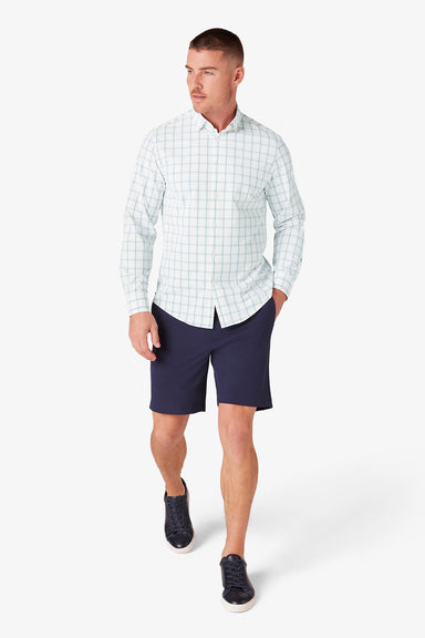 Mizzen + Main - Leeward LS - White Presido Plaid - Front