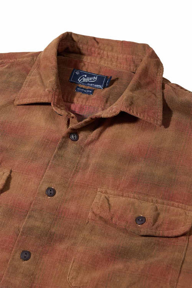 Grayers - Jeremiah Vintage Cord Shirt - Rubber Plaid - Collar