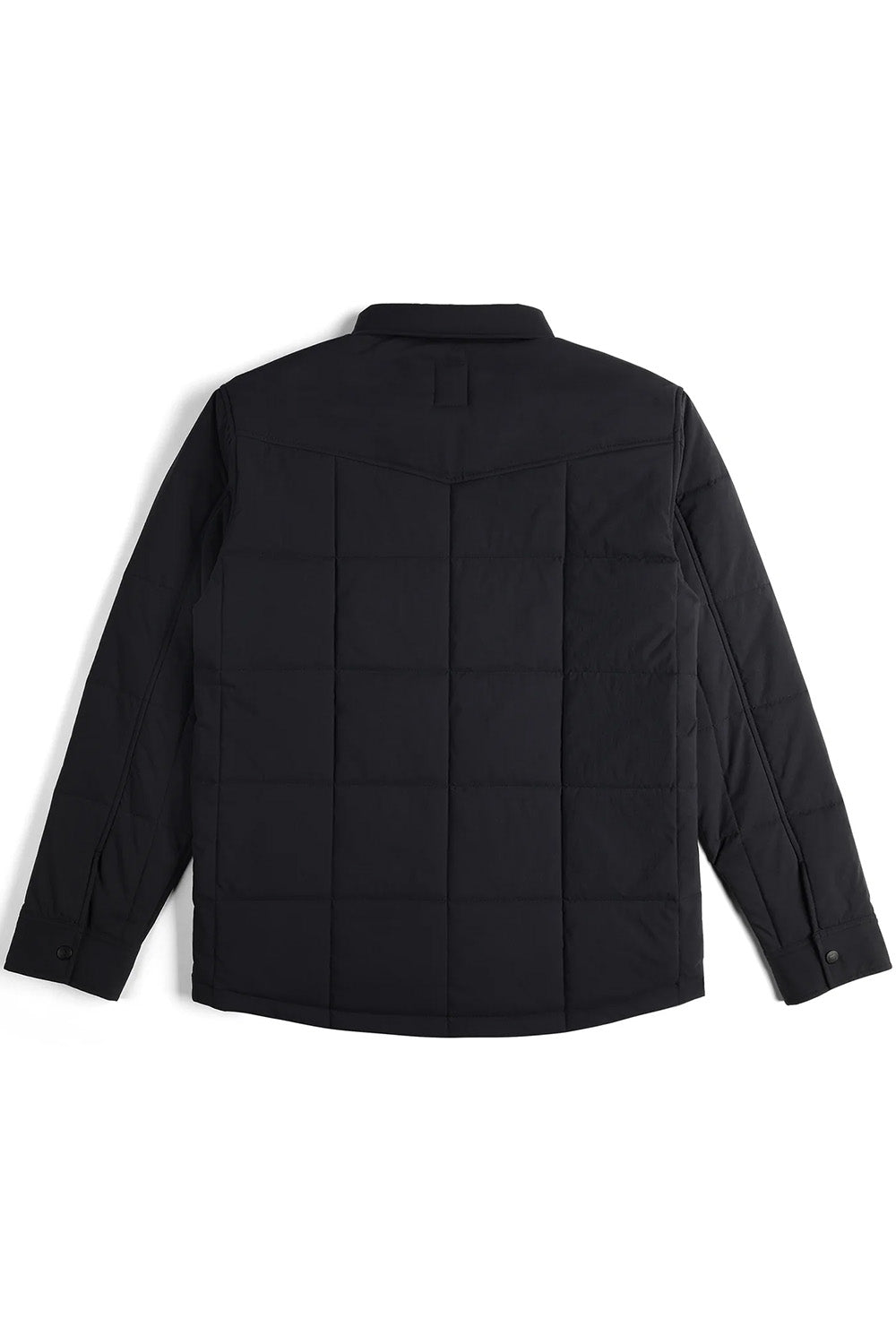 Topo Designs Puffer Shirt Jacket in Black — Back view