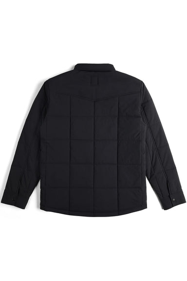Topo Designs Puffer Shirt Jacket in Black — Back view