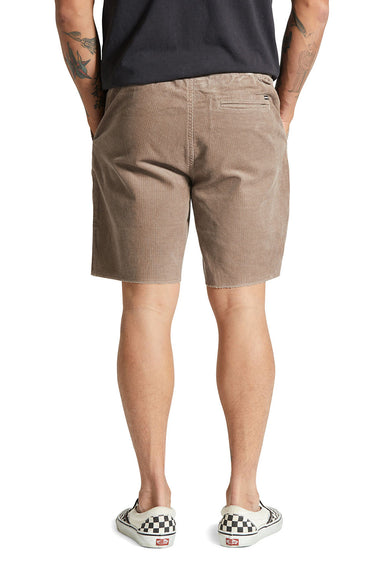 Brixton - Madrid II Short - Cinder Grey Cord - Back