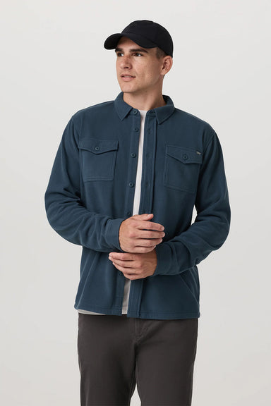 Vuori ASPEN SHIRT JACKET Ocean Blue Front