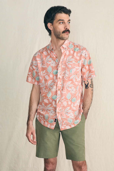 Faherty - SS Breeze Shirt - Ginger Floral - Front