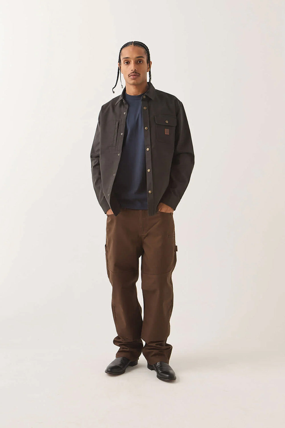 Brixton - Builders Carpenter Pant - Walnut Brown - Model Front