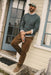 Taylor Stitch Crawford Crew Sweater in Faded Spruce — Full Body view