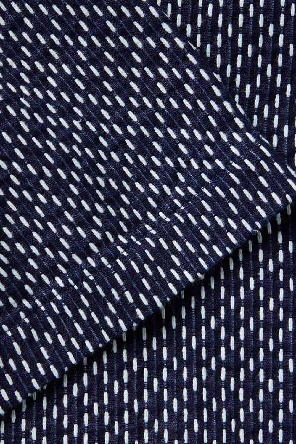 taylor stitch davis shirt in indigo raindrop sashiko sleeve
