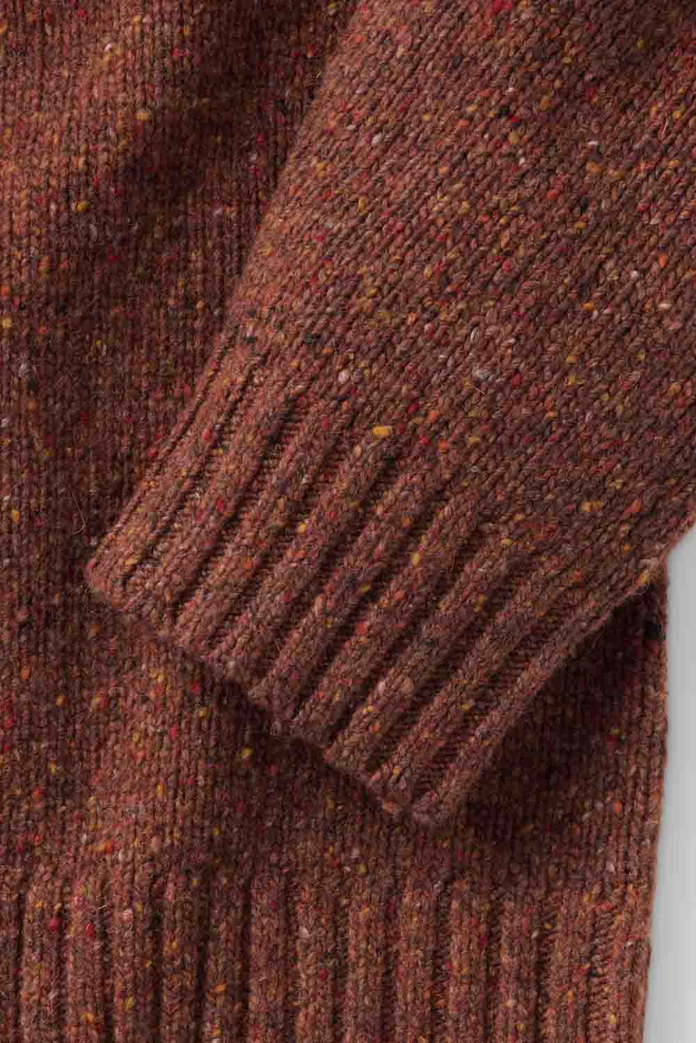 Taylor Stitch - Seafarer Crew Sweater - Ember Donegal - Detail Cuff