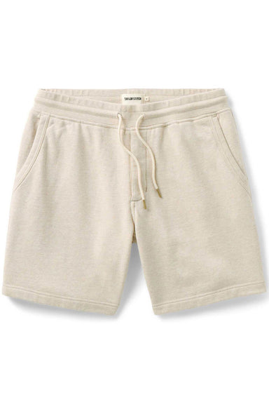 taylor stitch sunset short in heather oat terry flatlay view