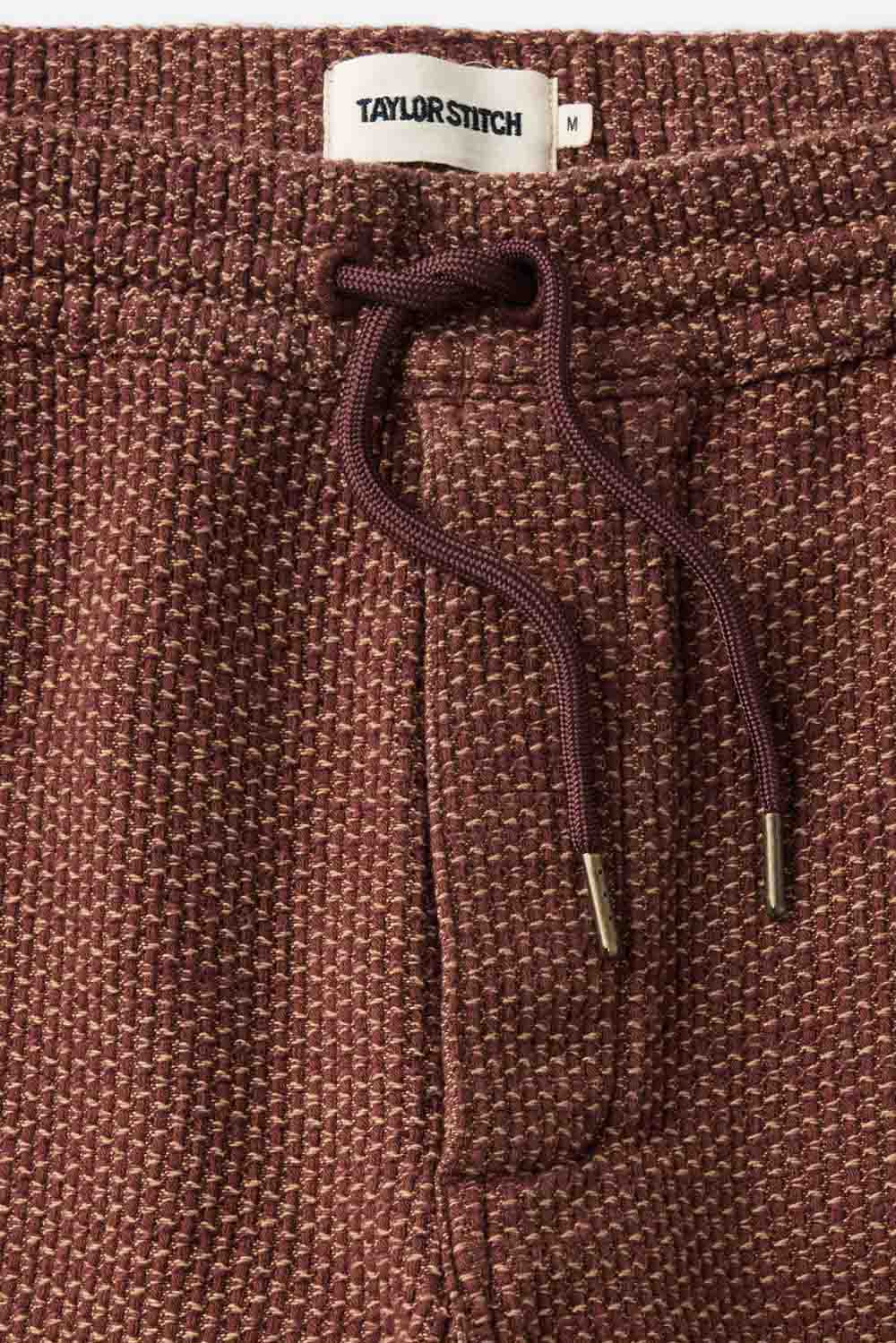 Taylor Stitch - The Apres Pant - Black Cherry Sashiko - Detail Waistband