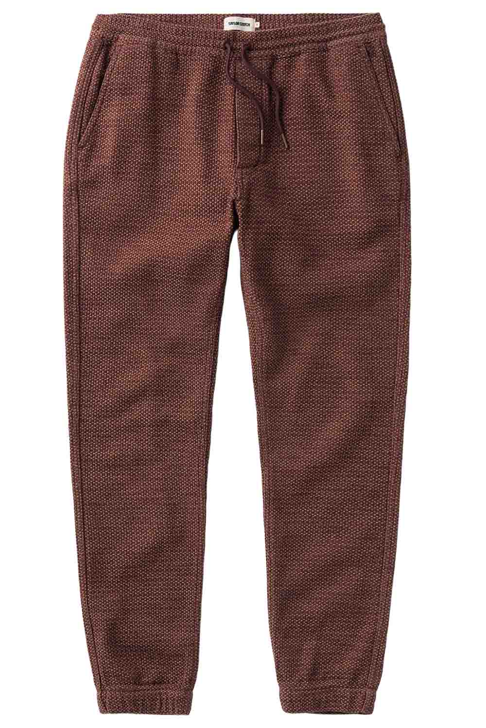 Taylor Stitch - The Apres Pant - Black Cherry Sashiko - Flatlay Front