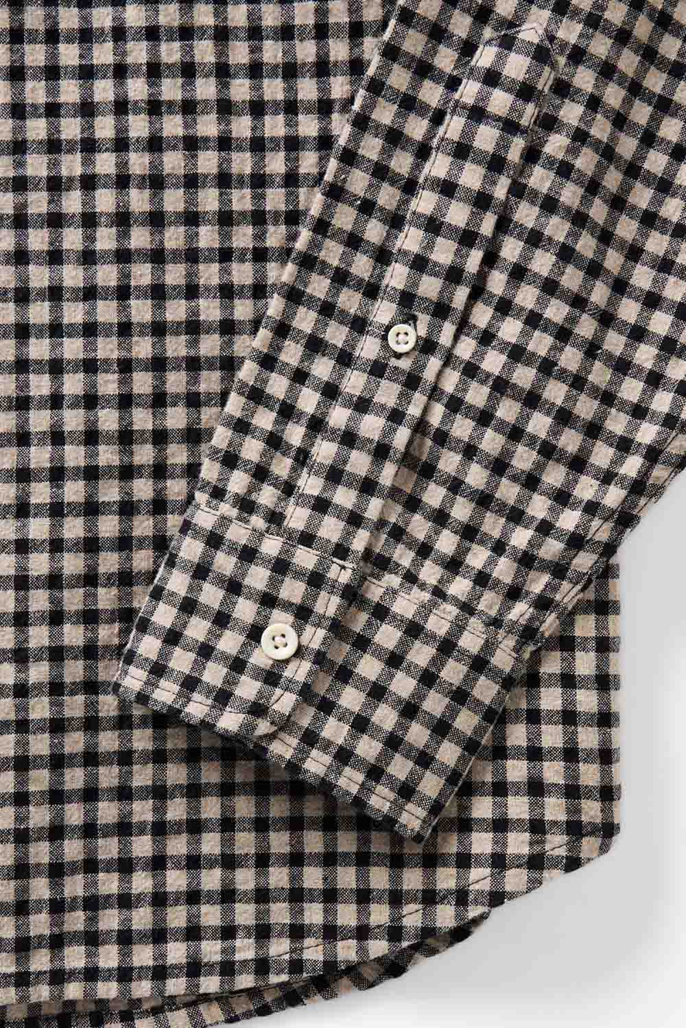 Taylor Stitch The California Long Sleeve in Breaker Gingham — Detail-Cuff view