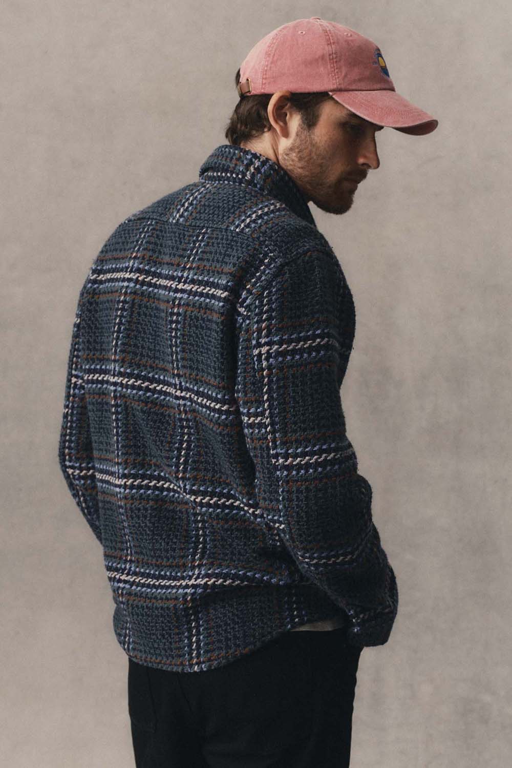 Taylor Stitch The Cutter Overshirt in Canal Check — Back view