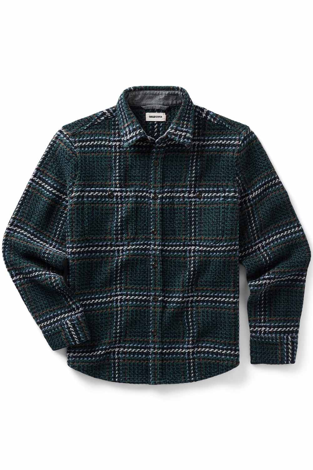 Taylor Stitch The Cutter Overshirt in Canal Check — Flatlay view
