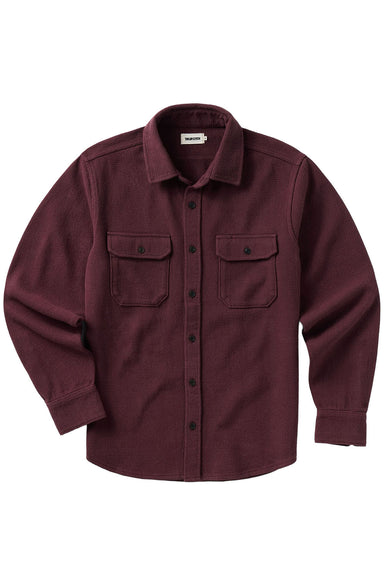 Taylor Stitch - The Division Shirt - Black Cherry - Flatlay Front
