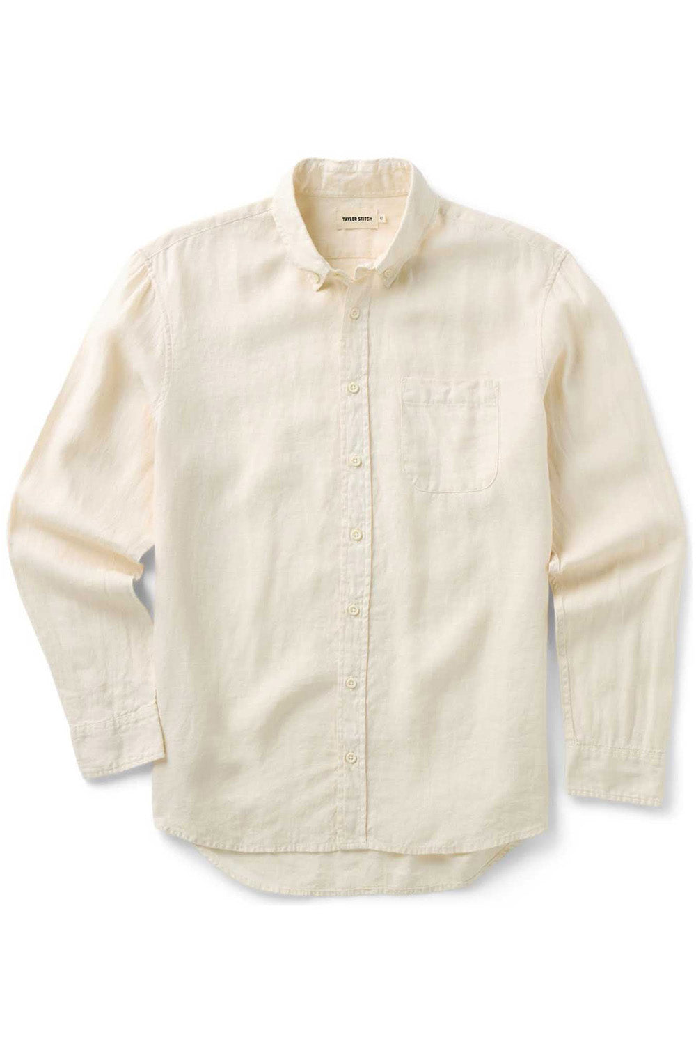 taylor stitch the jack vintage white linen flatlay