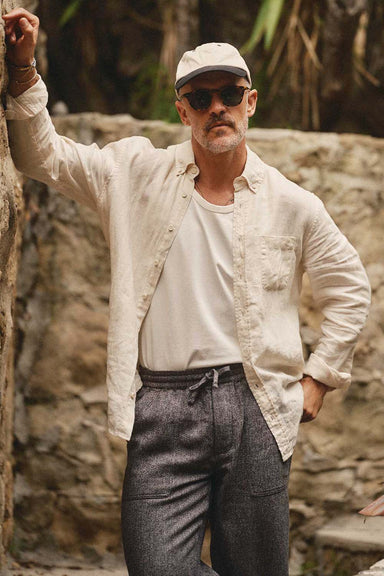taylor stitch the jack vintage white linen model