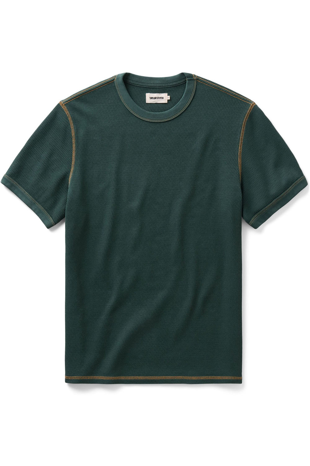 taylor-stitch-the-organic-cotton-short-sleeve-crew-dark-forest-waffle-flatlay