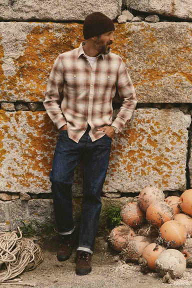 Taylor Stitch The Straight Jean in Rinsed Organic Selvedge — Lifestyle view