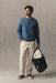 Taylor Stitch The Sunset Henley in Washed Indigo — Lifestyle view