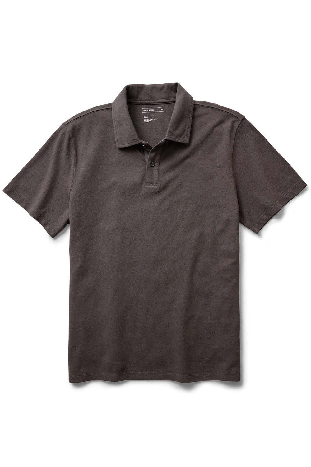 taylor stitch baseline polo asphalt pique flatlay