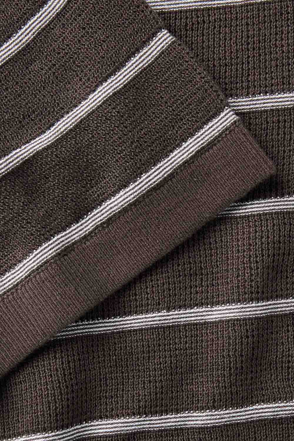 taylor stitch brody sweater tee espresso stripe sleeve