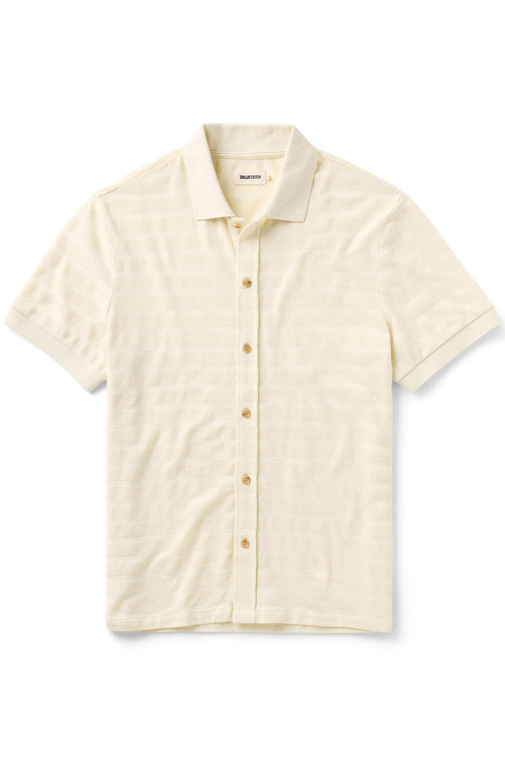 taylor stitch bywater polo natural knit stripe flatlay