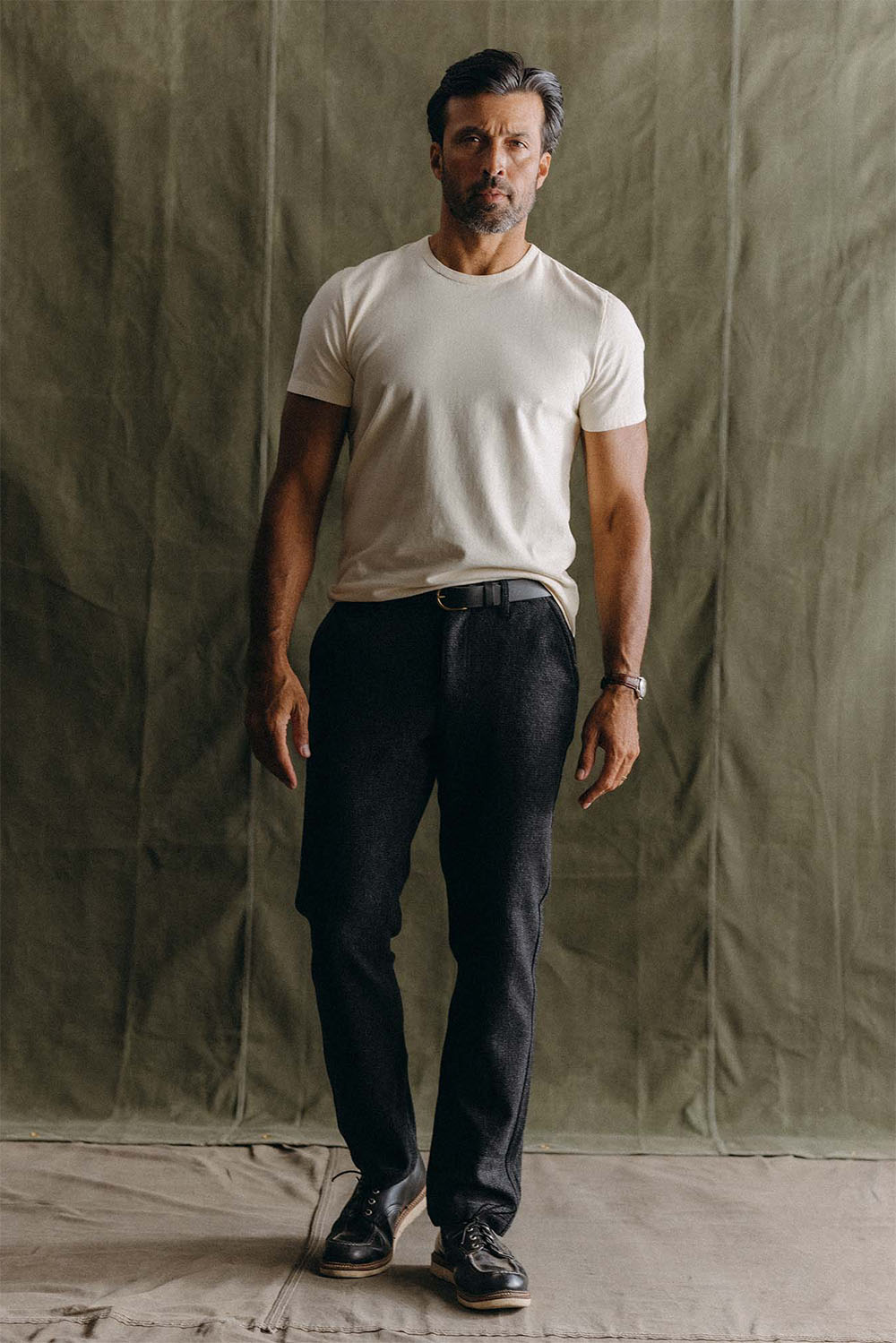 Taylor Stitch - Carnegie Pant - Charcoal Heather Wool - Front