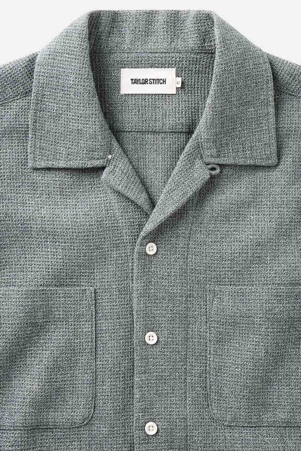 taylor stitch conrad ss shirt deep sea twist detail
