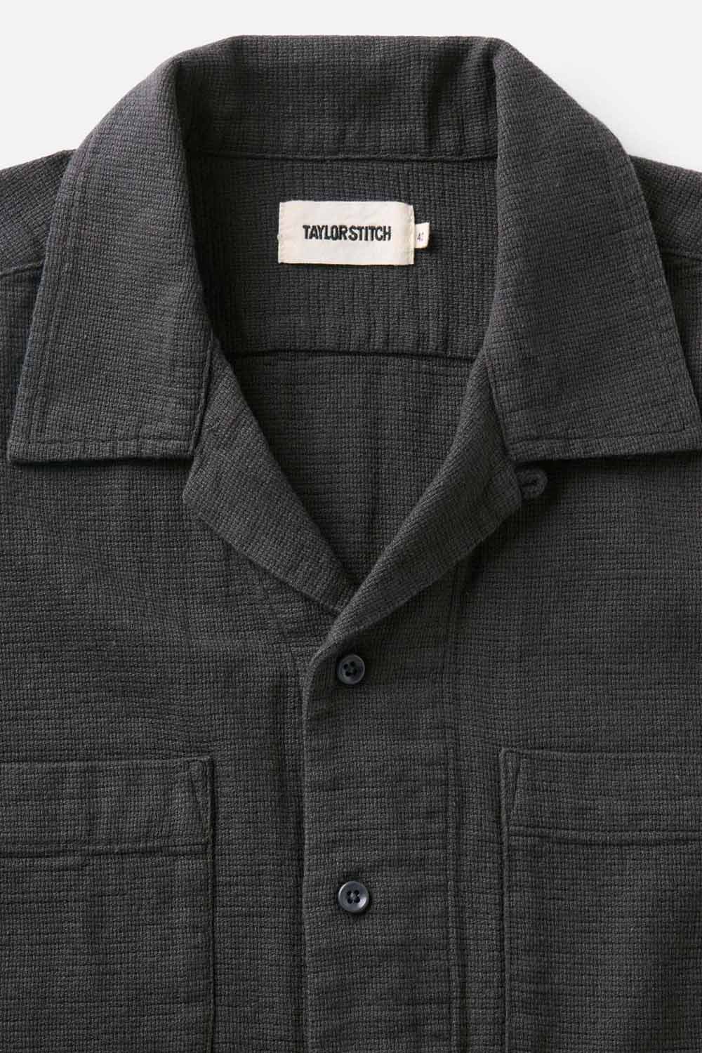 taylor stitch conrad ss shirt faded black linen collar