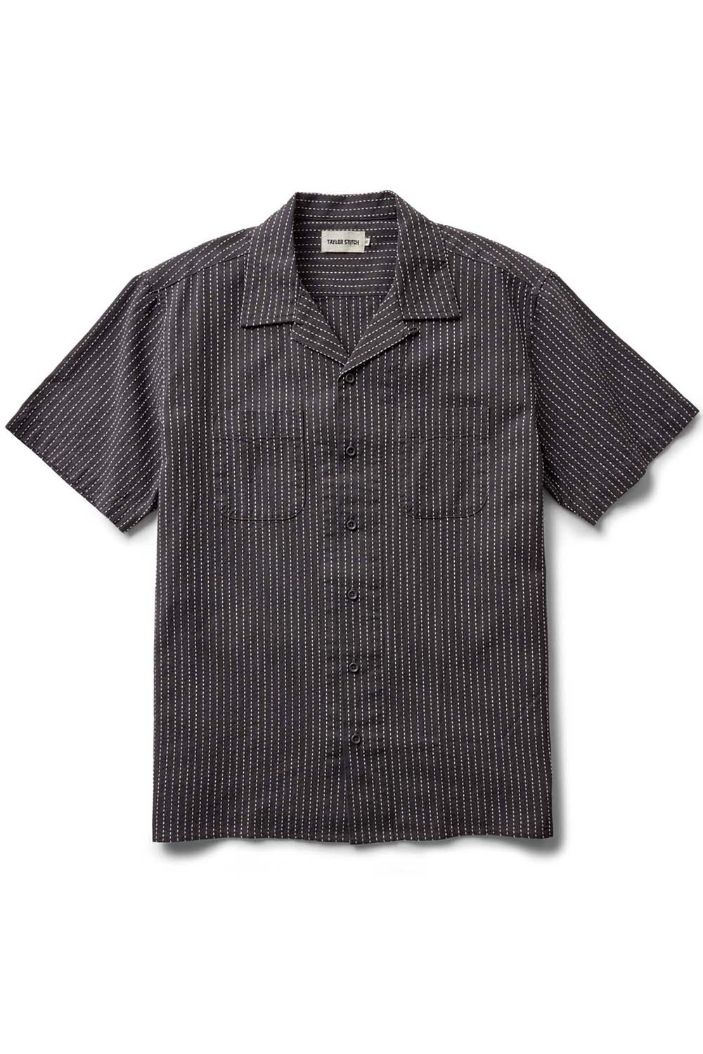 taylor stitch conrad ss shirt pickstitch stripe dobby flatlay
