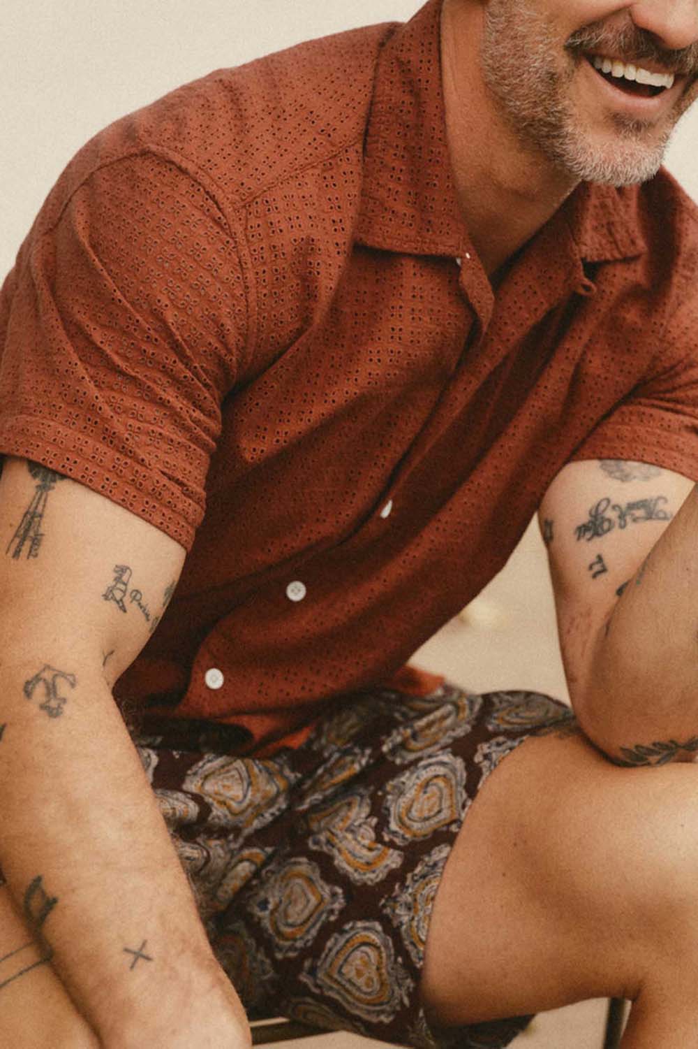 taylor stitch davis shirt driftwood eyelet 
