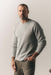 taylor stitch organic cotton waffle crew heather grey front
