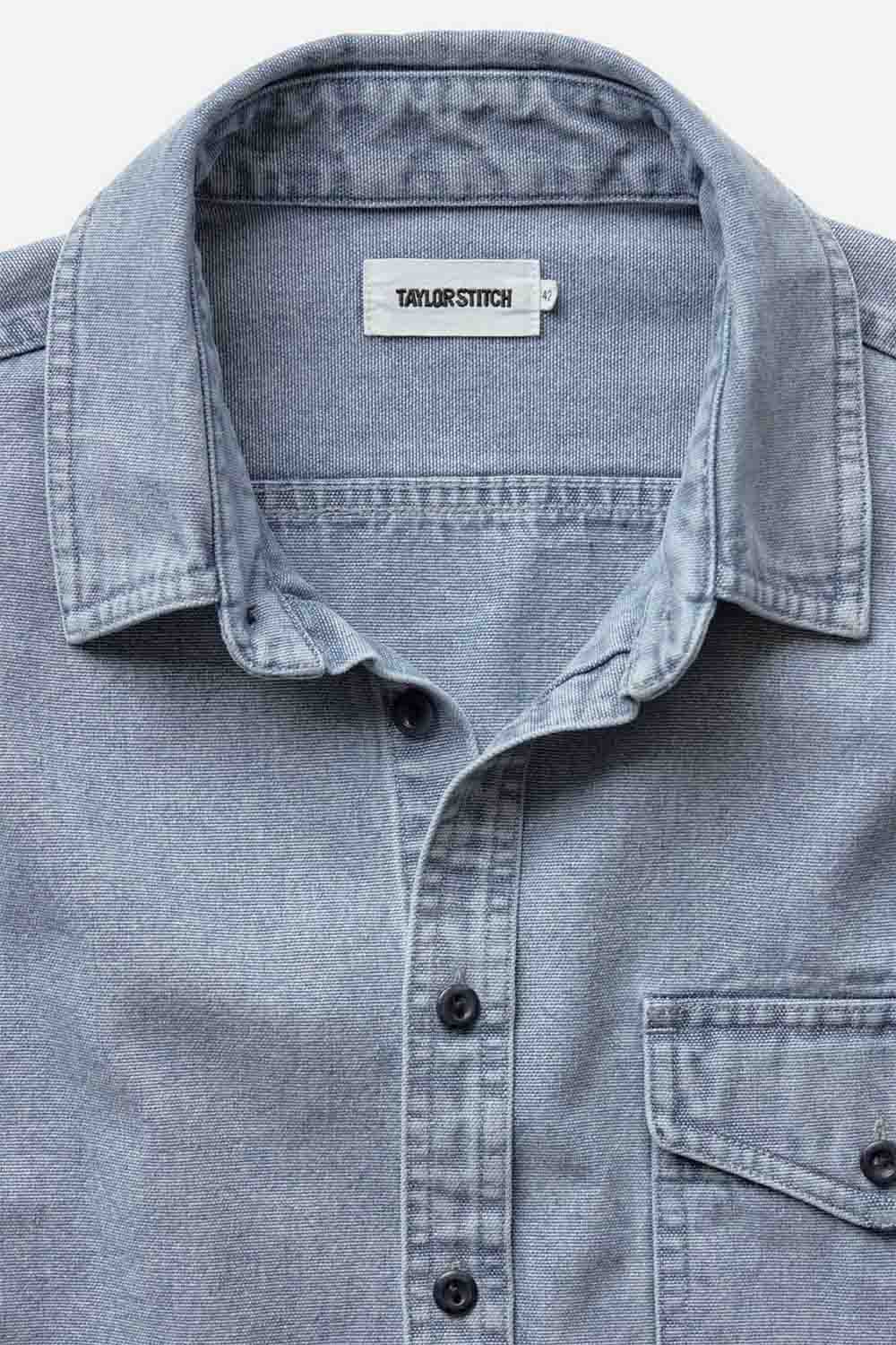 taylor stitch the cadet shirt washed indigo oxford collar