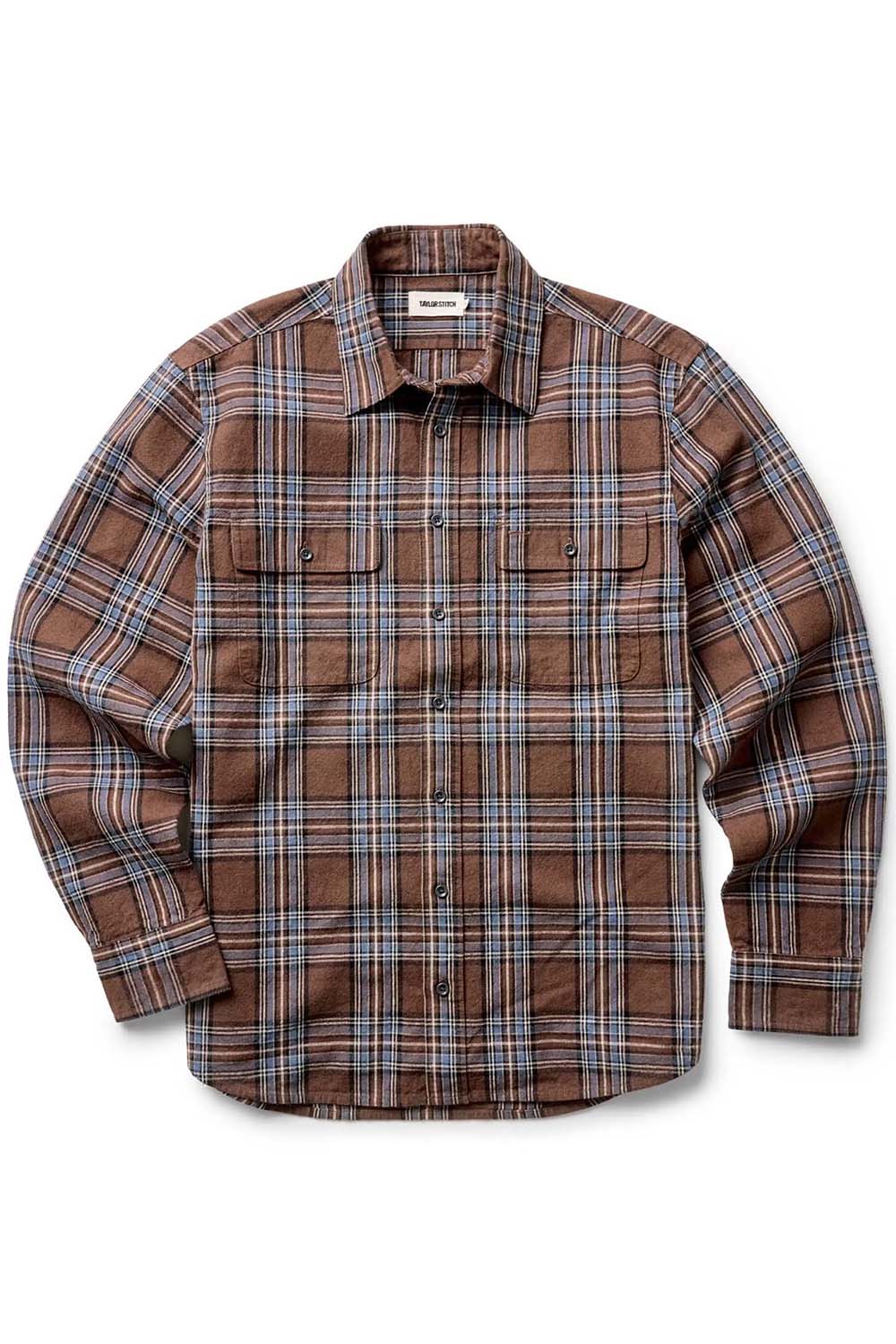 taylor stitch the craftsman shirt brick plaid flatlay
