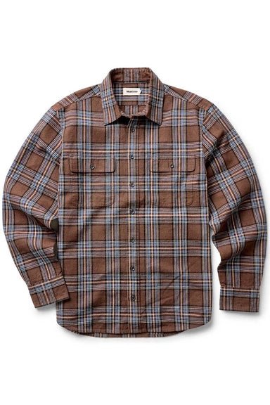 taylor stitch the craftsman shirt brick plaid flatlay