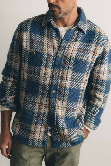 taylor stitch the cutter overshirt ocean plaid front