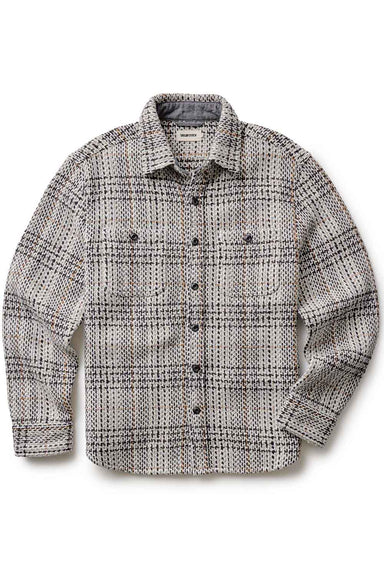 taylor stitch the cutter overshirt stone plaid flatlay