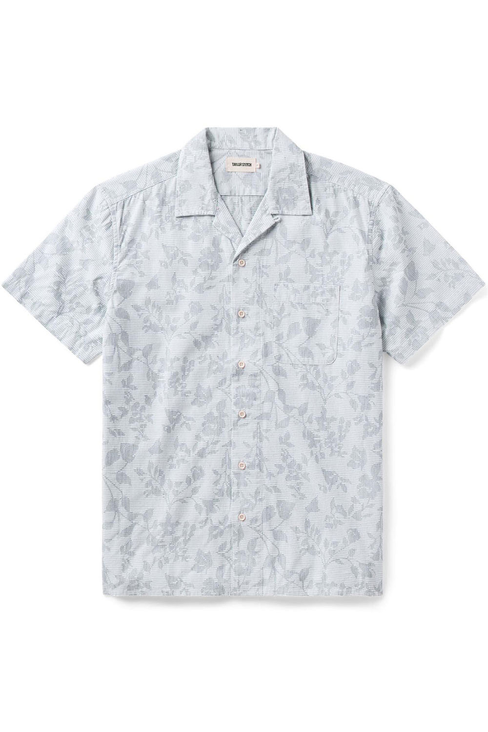 taylor stitch the hawthorne ss sky blue floral flatlay
