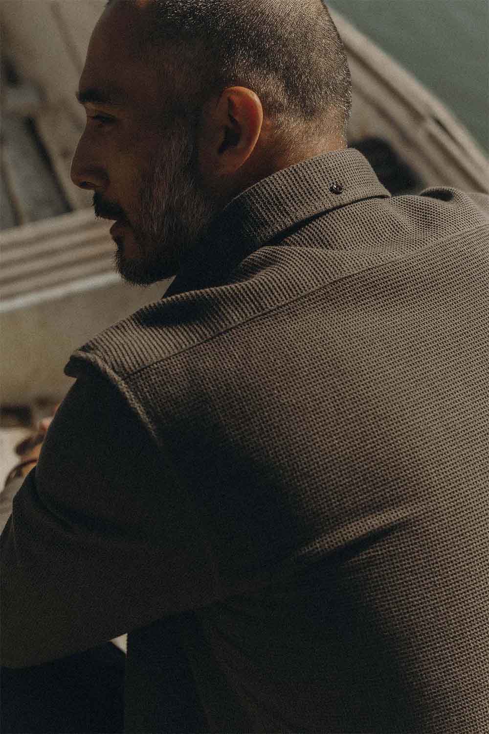 Taylor Stitch - The Jack - Fatigue Olive Waffle - Back