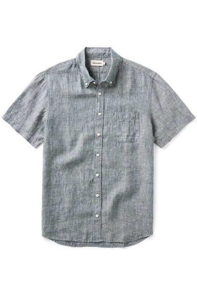 taylor stitch the jack ss ocean linen flatlay