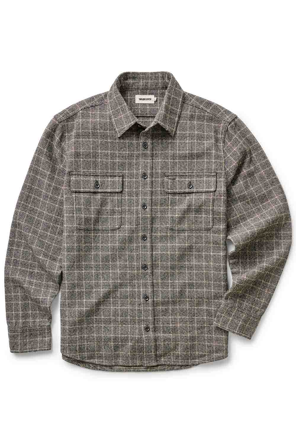 Taylor Stitch THE LEDGE SHIRT Coal Plaid Flatlay